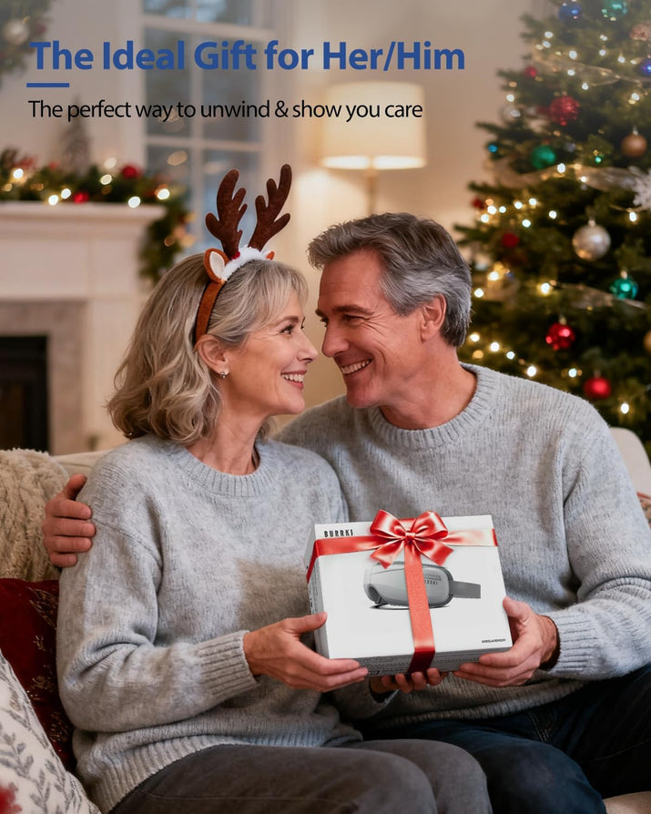 Eye Massager with Heat & Bluetooth Music, Christmas Birthday Gifts for Dad Mom Men Women, Heated Eye Mask for Migraines Relief, Reduce Strain, Headache Relief and Improve Sleep, Eye Care Device